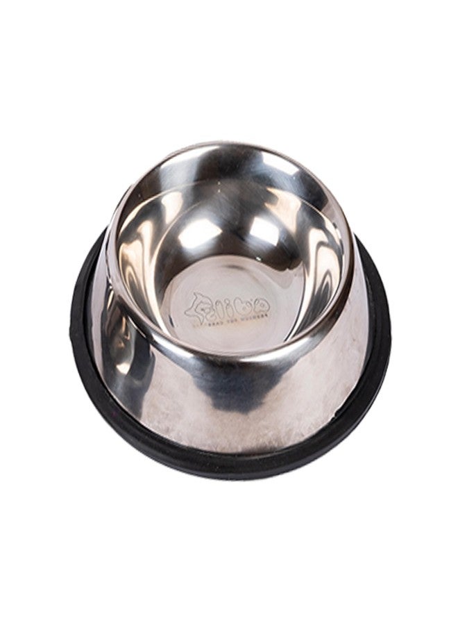 ADIL'S Adil’S Stainless Steel Dog and Cat Feeder - Non-Slip Base, Easy to Clean, Durable & Bite-Resistant Pet Food Bowl | Pet Feeder for Small to Large Dogs & Cats, Size: M - Image 1